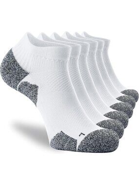 Cushioned Ankle Compression Socks for Women & Men - 3/6 Pairs, Athletic Fit